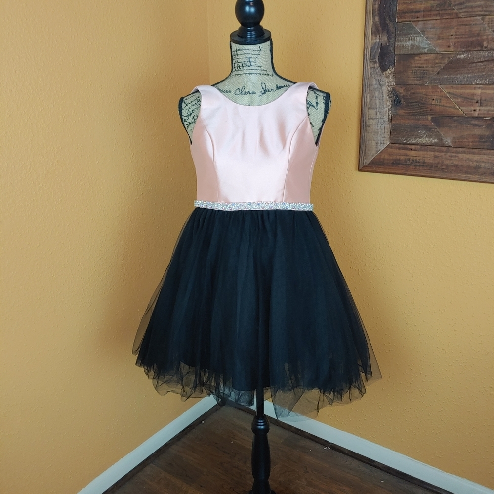 Pink/Black Formal Dress
